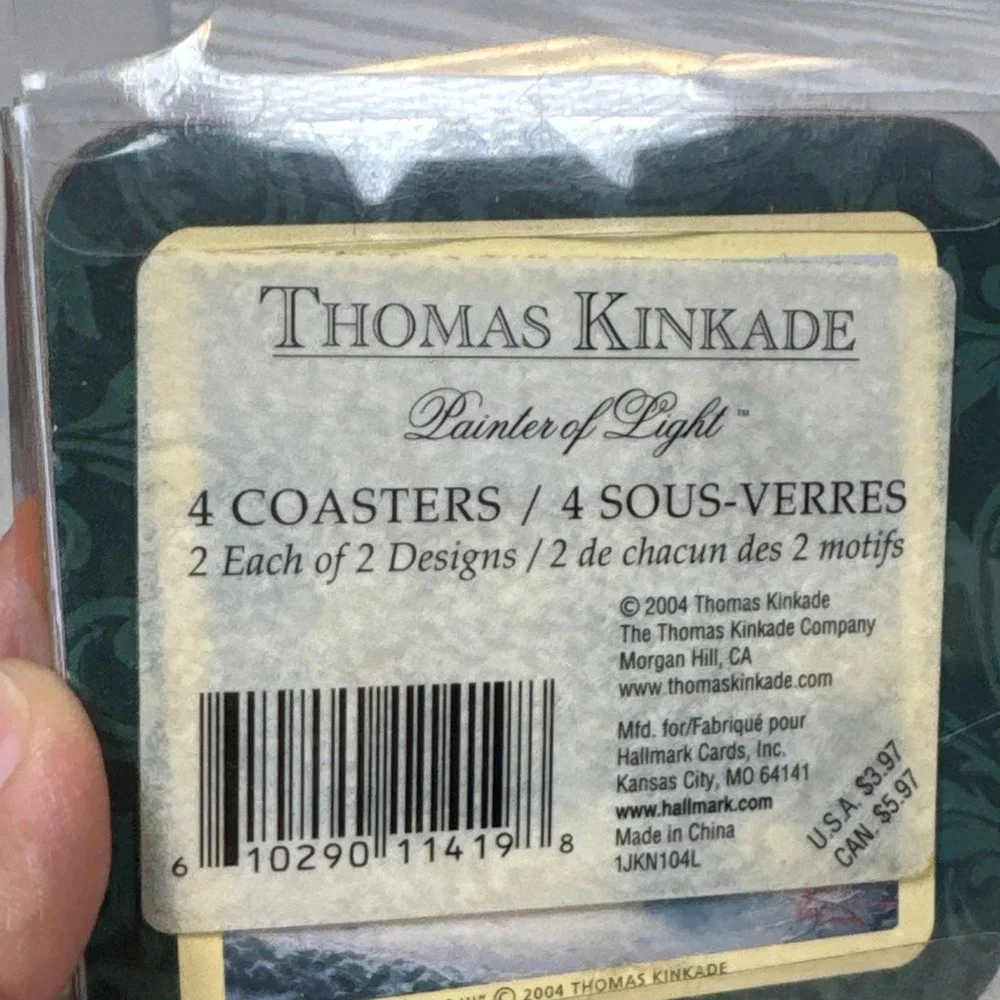 Thomas Kinkade Victorian Christmas 2004 Coasters New In Package